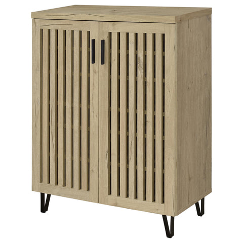 Eulaina 2-door Entryway Shoe Storage Cabinets White Oak