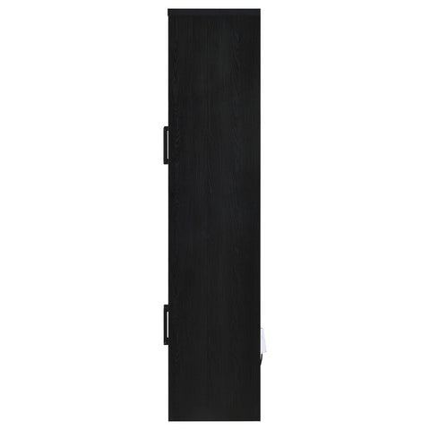 Lewis 4-door Tall Accent Display Cabinet LED Lighting Black