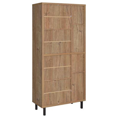 Gwyneth 80-inch 4-door Tall Shoe Storage Cabinet Natural Oak