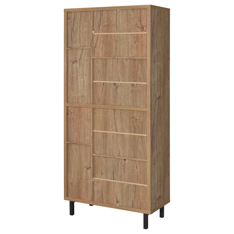 Gwyneth 80-inch 4-door Tall Shoe Storage Cabinet Natural Oak