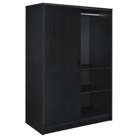 Antoine 2-door Bedroom Wardrobe Storage Cabinet Armoire Black