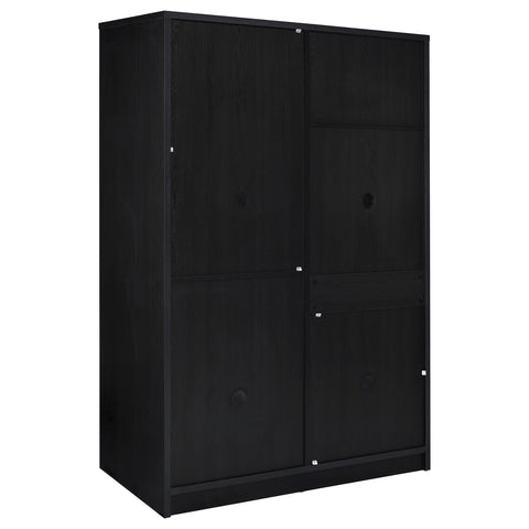 Antoine 2-door Bedroom Wardrobe Storage Cabinet Armoire Black