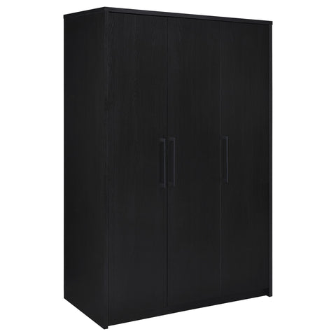 Tegan 3-door Bedroom Wardrobe Storage Cabinet Armoire Black