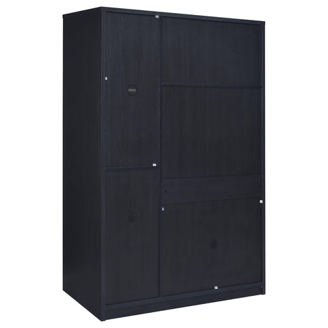 Tegan 3-door Bedroom Wardrobe Storage Cabinet Armoire Black