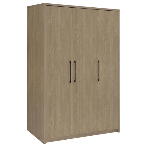 Tegan 3-door Bedroom Wardrobe Storage Cabinet Armoire Latte