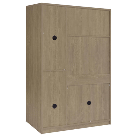 Tegan 3-door Bedroom Wardrobe Storage Cabinet Armoire Latte