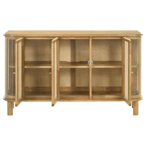 Redbridge 3-Door Rope Panel Sideboard Accent Storage Cabinet Natural