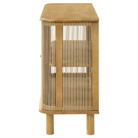 Redbridge 3-Door Rope Panel Sideboard Accent Storage Cabinet Natural