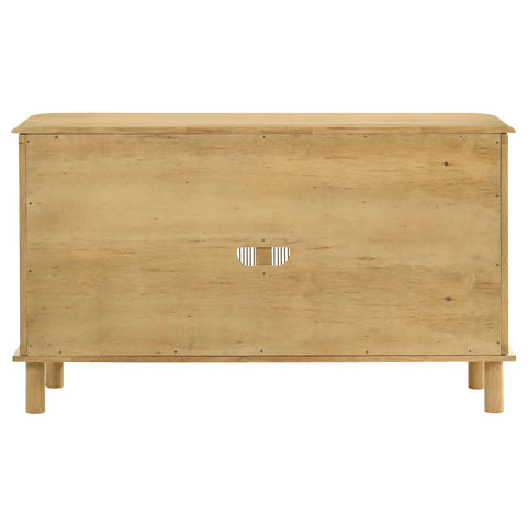 Redbridge 3-Door Rope Panel Sideboard Accent Storage Cabinet Natural