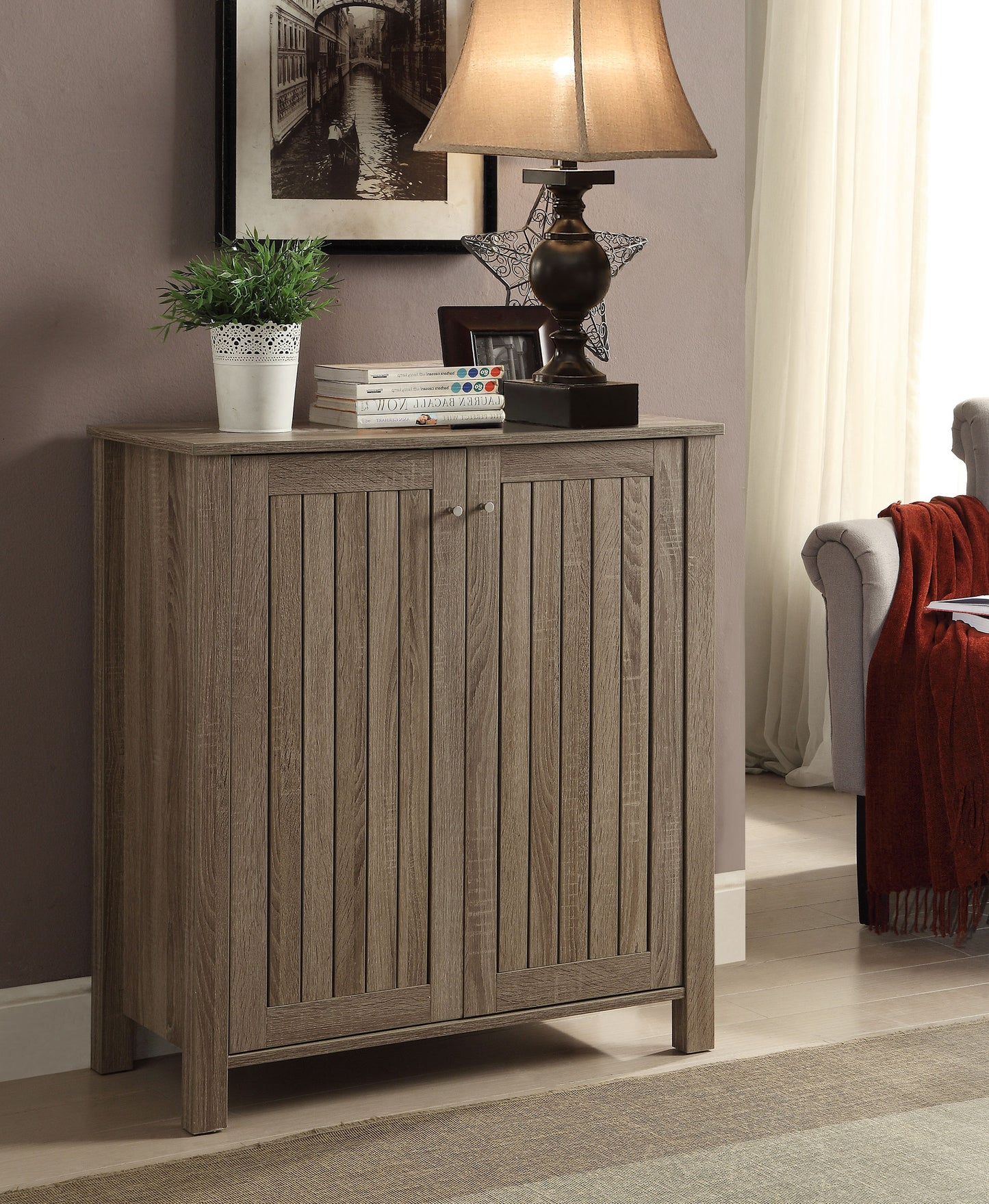 zaria 4-shelf engineered wood shoe cabinet dark taupedark taupe