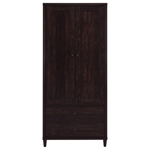 Haidera 2-door Tall Accent Storage Cabinet Rustic TobaccoRustic Tobacco
