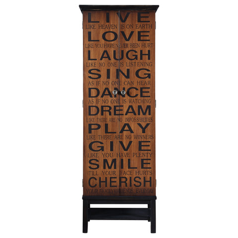 Sloane 2-door Wood Tall Storage Cabinet Black and BrownBrown