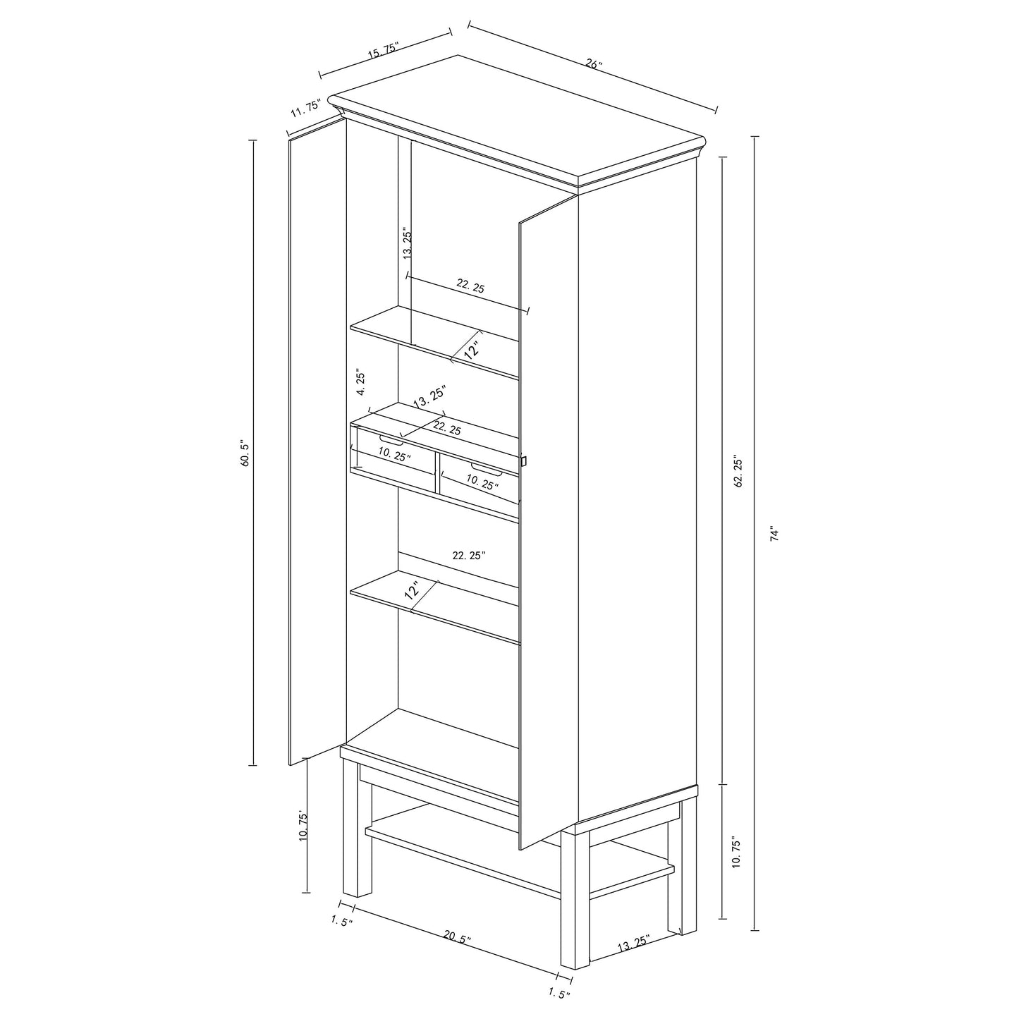 tall accent cabinet