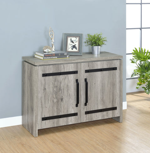 Camila 2-door Engineered Wood Accent Cabinet Grey DriftwoodGrey Driftwood
