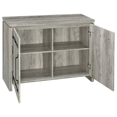 Camila 2-door Engineered Wood Accent Cabinet Grey DriftwoodGrey Driftwood