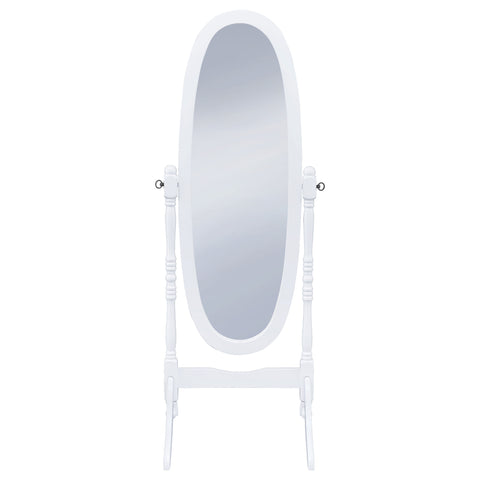 Carla Wood Adjustable Full Length Cheval Mirror WhiteWhite
