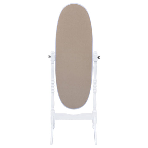 Carla Wood Adjustable Full Length Cheval Mirror WhiteWhite