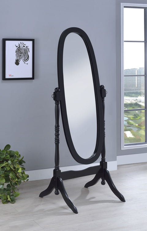 Carla Wood Adjustable Full Length Cheval Mirror BlackBlack