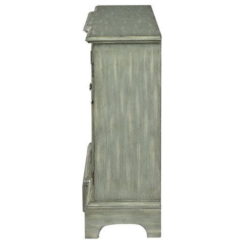 Katerina 4-door Wood Trellis Storage Accent Cabinet GreyGrey