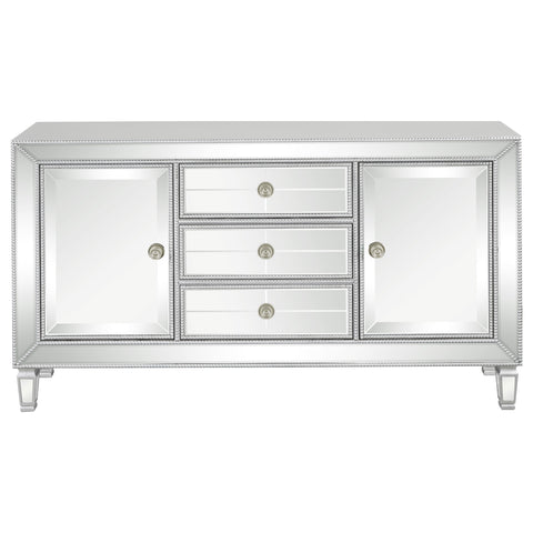 Gilson 3-drawer Mirrored Storage Accent Cabinet SilverMirror