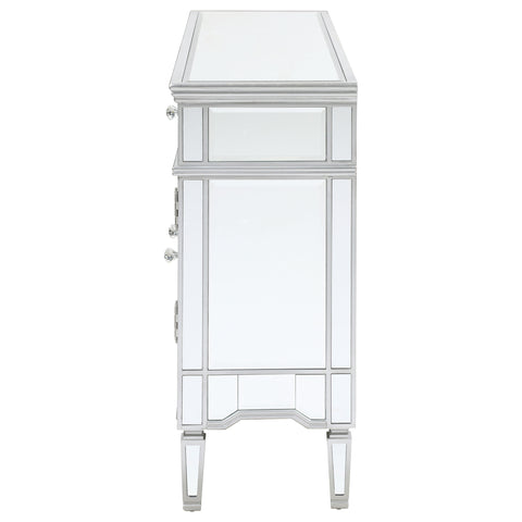 Zola 5-drawer Mirrored Storage Accent Cabinet SilverMirror