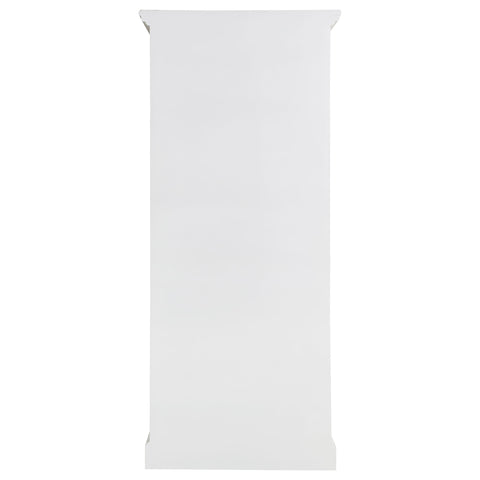 Iggy 2-door Wood Tall Cabinet Distressed White and BrownDistressed White