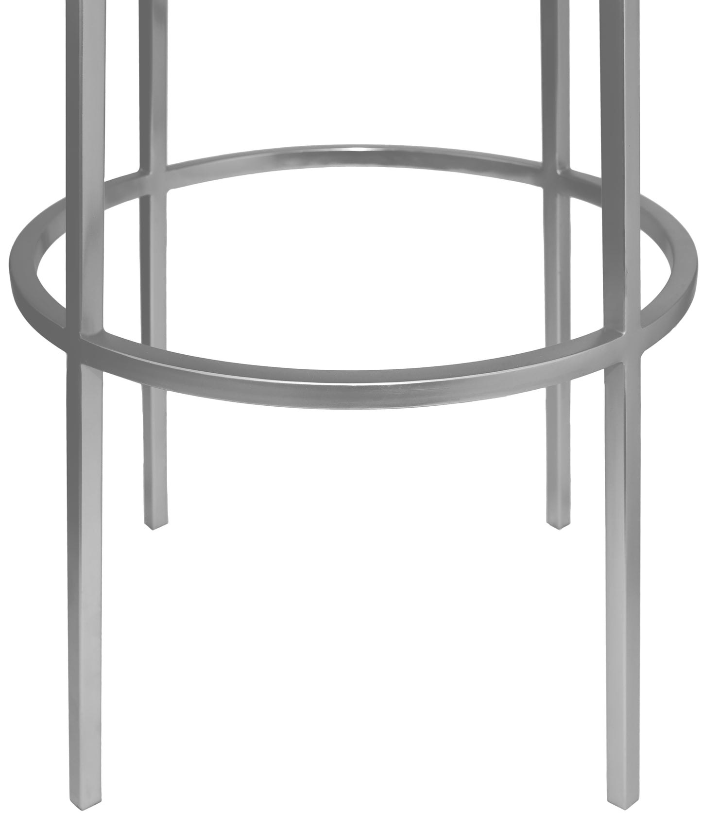 genoa silver iron bar stool silver