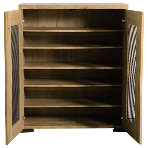 Kovu 6-shelf Engineered Wood Shoe Cabinet Golden OakGolden Oak