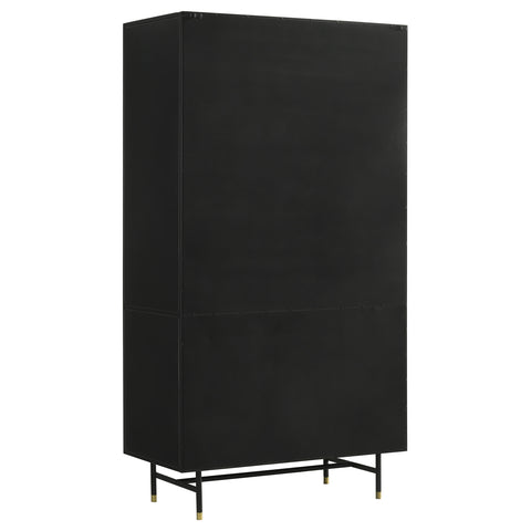 Catabella 4-door Metal Tall Storage Cabinet Matte BlackMatte Black