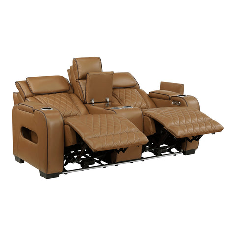 Lorenzo Brown Power Reclining Sofa & Loveseat Set
