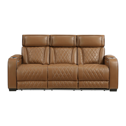 Lorenzo Brown Power Reclining Sofa & Loveseat Set