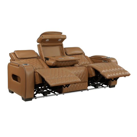 Lorenzo Brown Power Reclining Sofa & Loveseat Set
