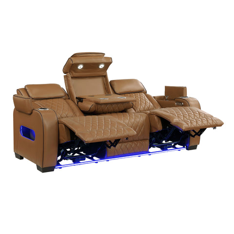 Lorenzo Brown Power Reclining Sofa & Loveseat Set