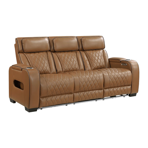 Lorenzo Brown Power Reclining Sofa & Loveseat Set