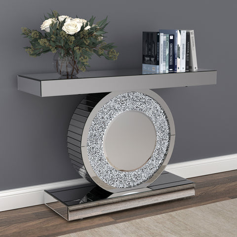 Lainey Mirrored Entryway Sofa Console Table SilverMirror