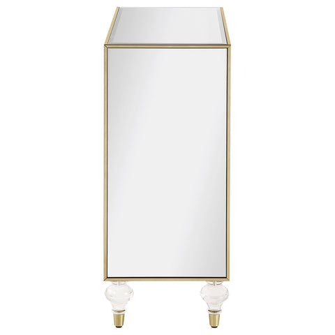 Anderson 2-door Mirrored Storage Accent Cabinet ChampagneMirror