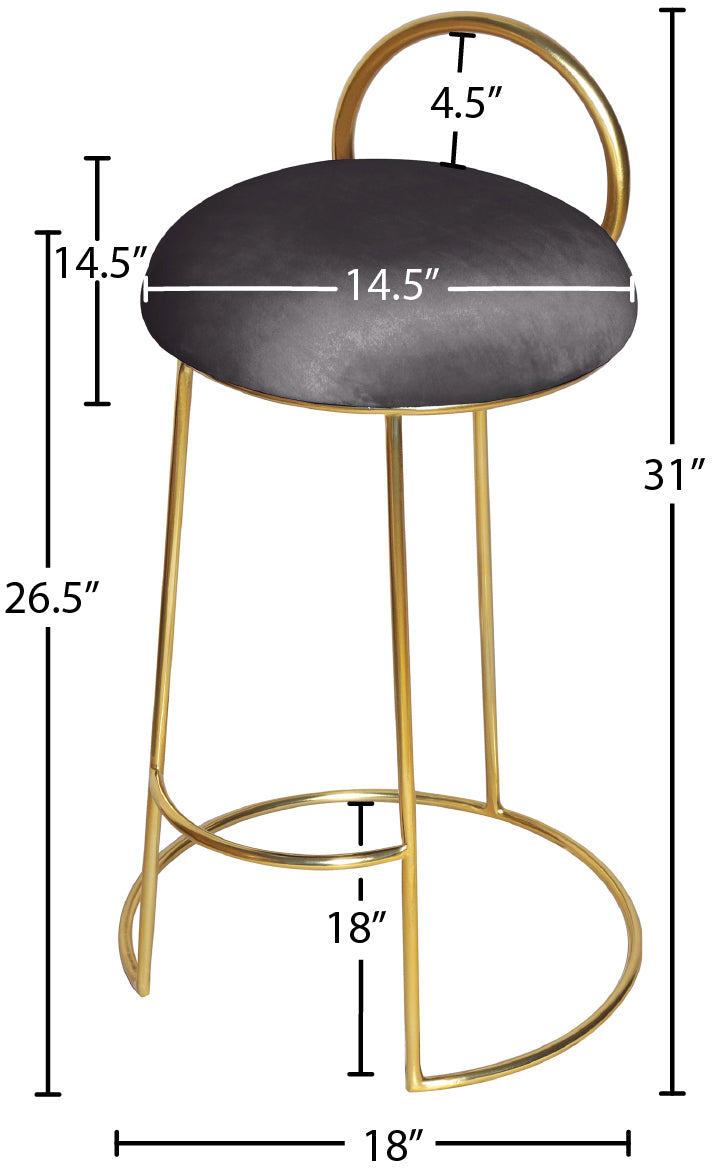 copley grey velvet counter stool c