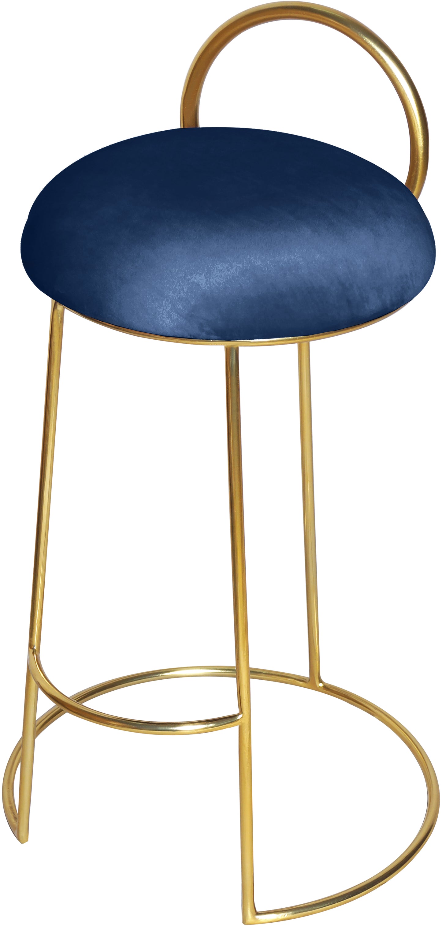 copley navy velvet counter stool c