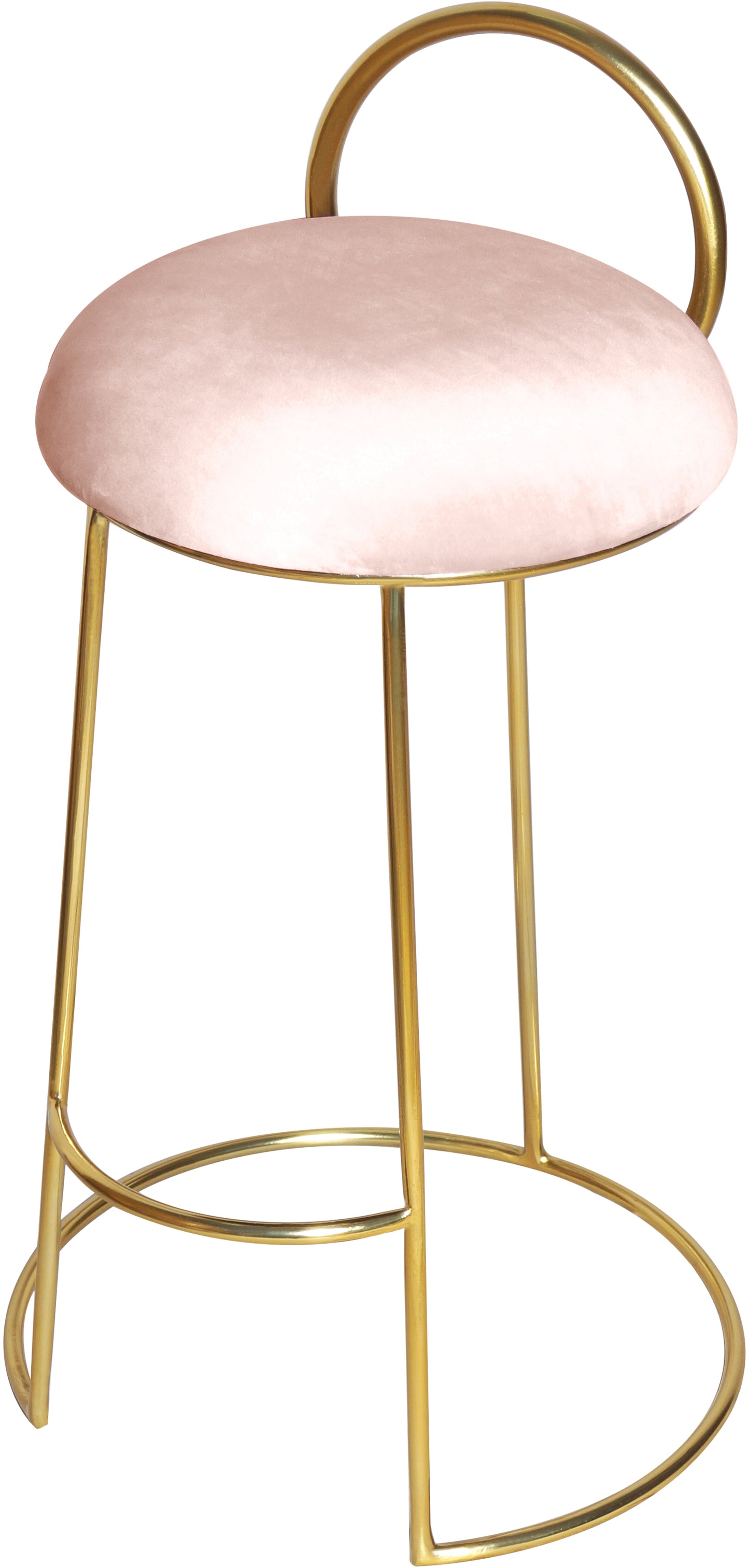 copley pink velvet counter stool c