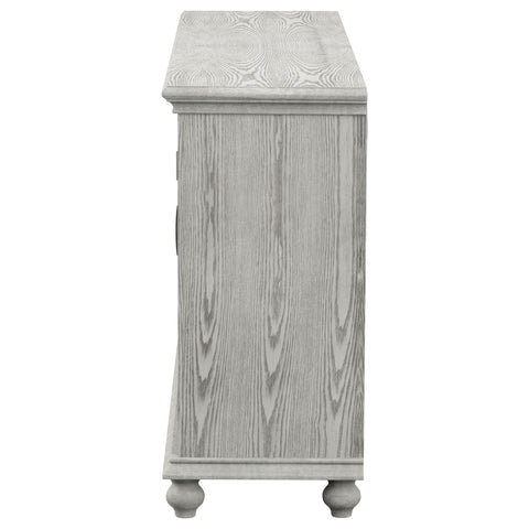Nova 4-door Wood Trellis Accent Cabinet Distressed WhiteDistressed White