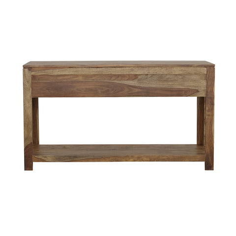 Lurlynn 3-drawer Wood Console Table Natural SheeshamGrey Sheesham
