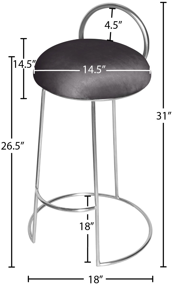 copley grey velvet counter stool c