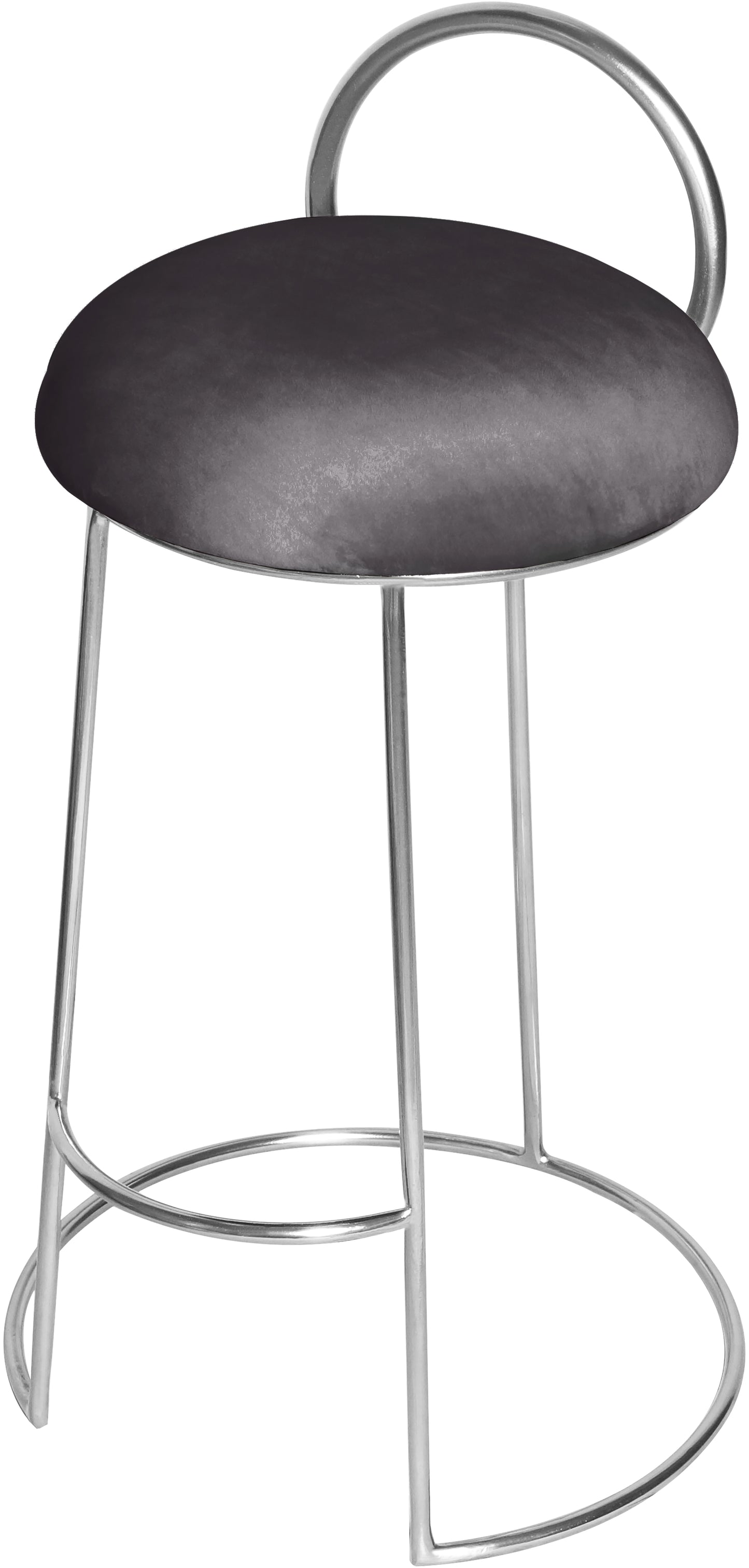 copley grey velvet counter stool c