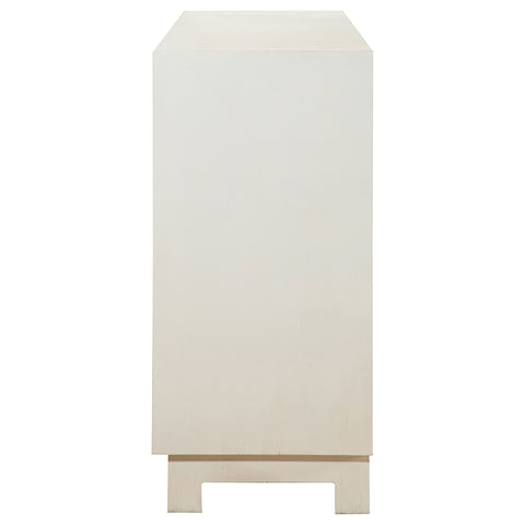 Marcus 4-door Wood Accent Storage Cabinet White and GoldWhite