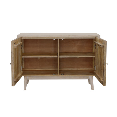 Bailey 2-door Wood Accent Cabinet White Washed and BlackBlack