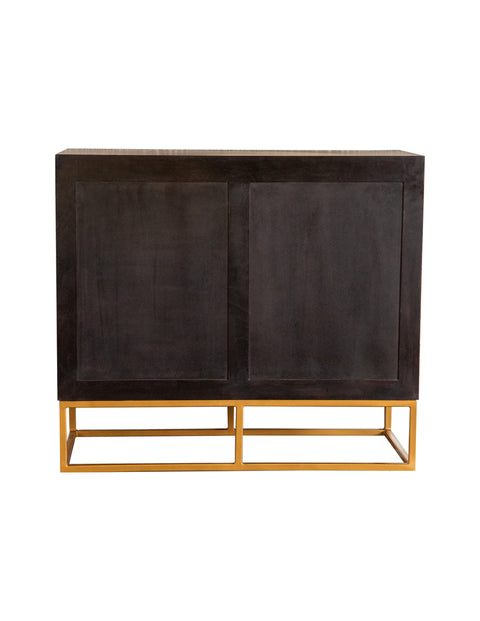 Kelsey 2-door 40" Wood Accent Storage Cabinet Black WalnutBlack Walnut