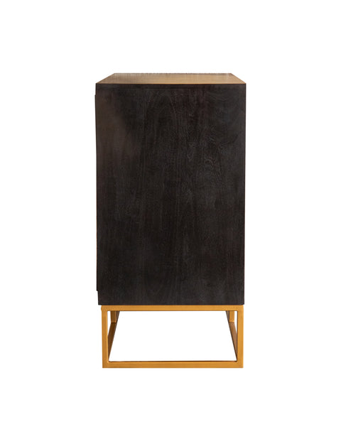 Kelsey 2-door 40" Wood Accent Storage Cabinet Black WalnutBlack Walnut