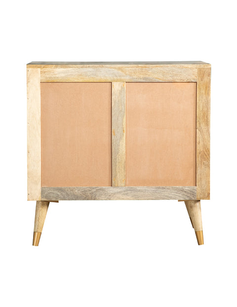 Lawrence 2-door Mango Wood Accent Cabinet NaturalNatural