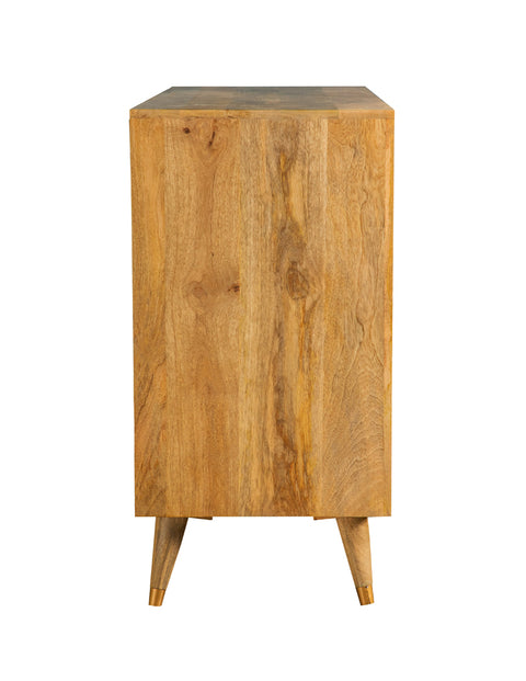Lawrence 3-door Mango Wood Accent Cabinet NaturalNatural