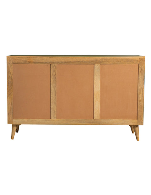 Lawrence 3-door Mango Wood Accent Cabinet NaturalNatural